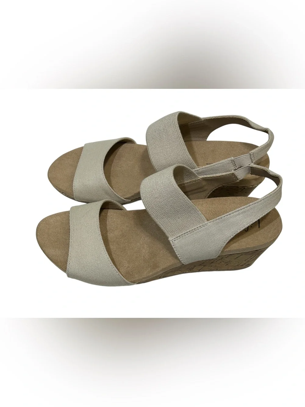 Life Stride Women's Size 7 W US Sandals Synthetic Beige Wedge Maldives 903550